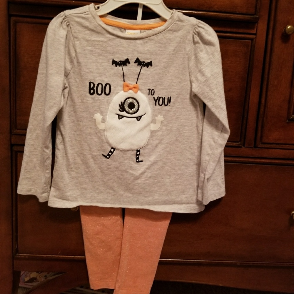 Toddler girl spooky monster Halloween set